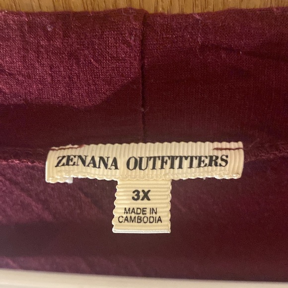 Zenana Outfitters Burgundy Long Sleeve Cardigan - Size 3x - $20 - Picture 3 of 3